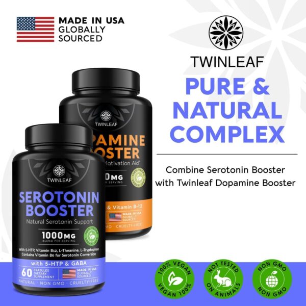 Natural Serotonin Supplement Made in USA 5HTP Serotonin Cortisol Manager5