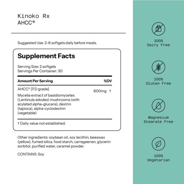 AHCC Kinoko Rx 600mg qol 1