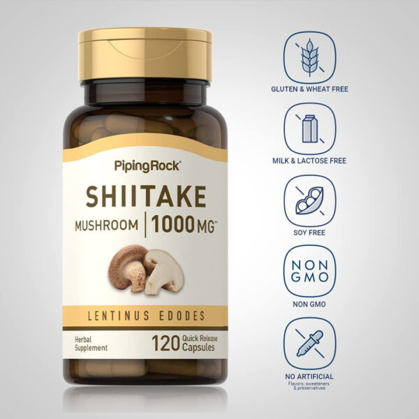 Piping Rock Shiitake Mushroom Extract 1000 mg 120 Capsules 4