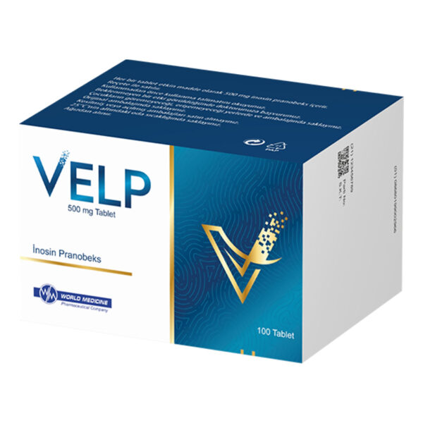 قرص VELP حاوی 500mg ماده Inosine pranobex ساخت کشور ترکیه