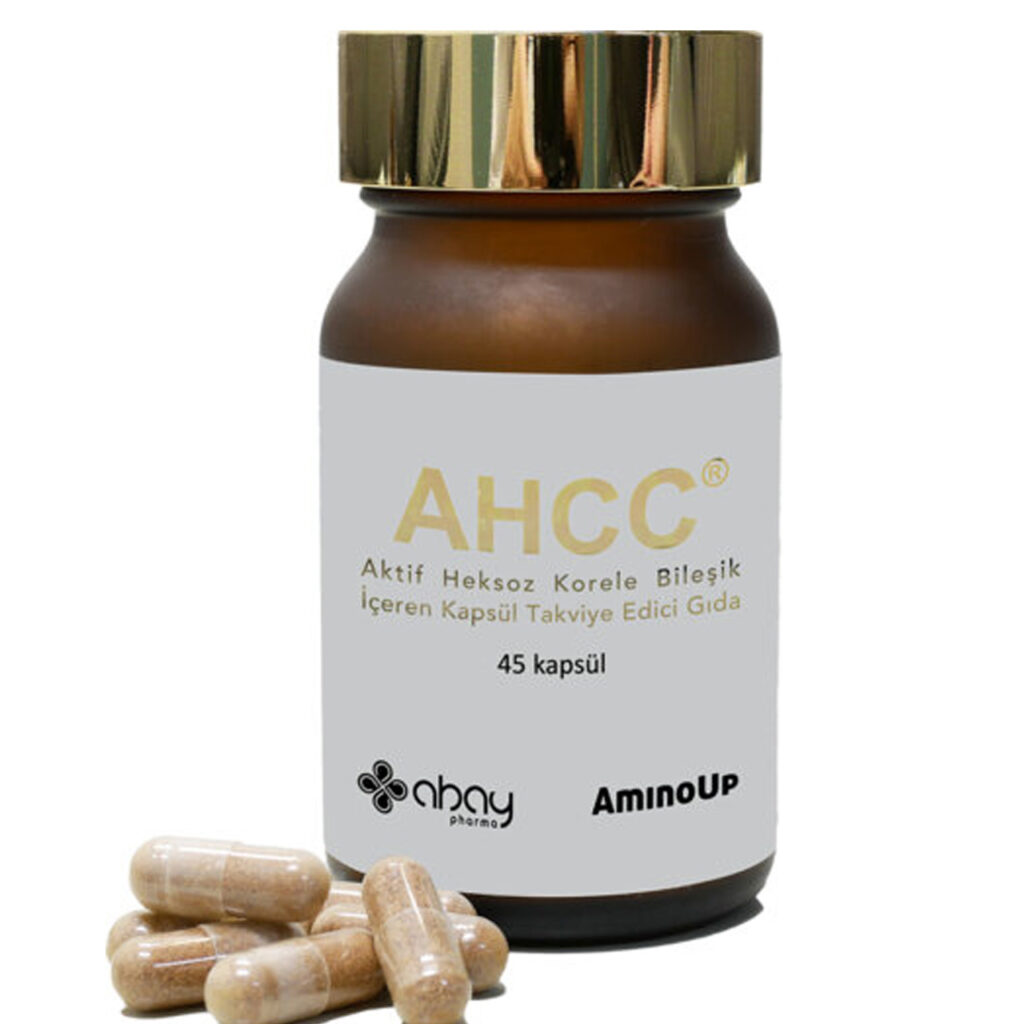 کپسول AHCC 410mg برند Abay ساخت کشور ترکیه تعداد 45 عددی